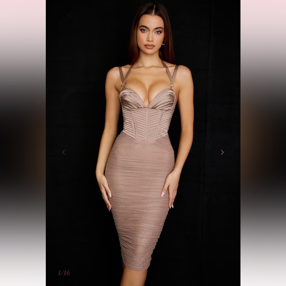 House of CB Dresses & Skirts - House of CB Taupe Midi Dress